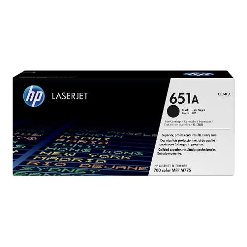 Cartouche de toner d'origine HP 651A noir - CE340A