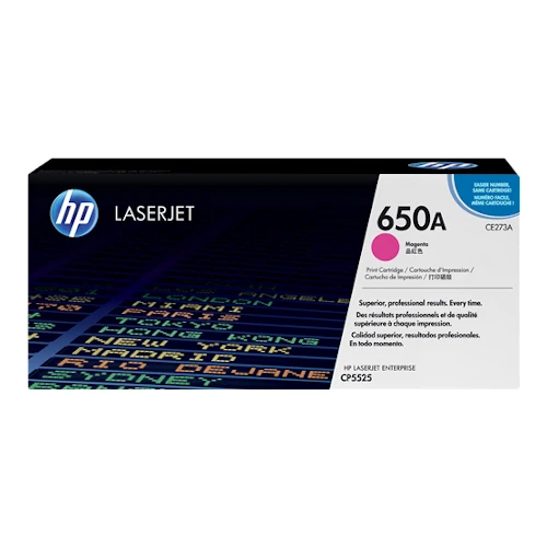 Cartouche de toner d'origine HP 650A magenta - CE273A