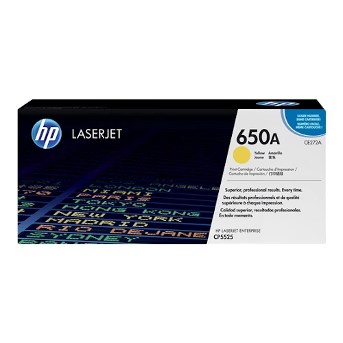 Cartouche de toner d'origine HP 650A jaune - CE272A