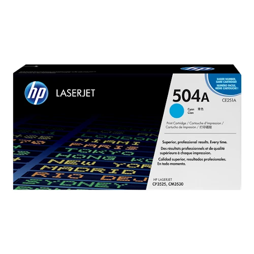 Cartouche de toner d'origine HP 504A cyan - CE251A