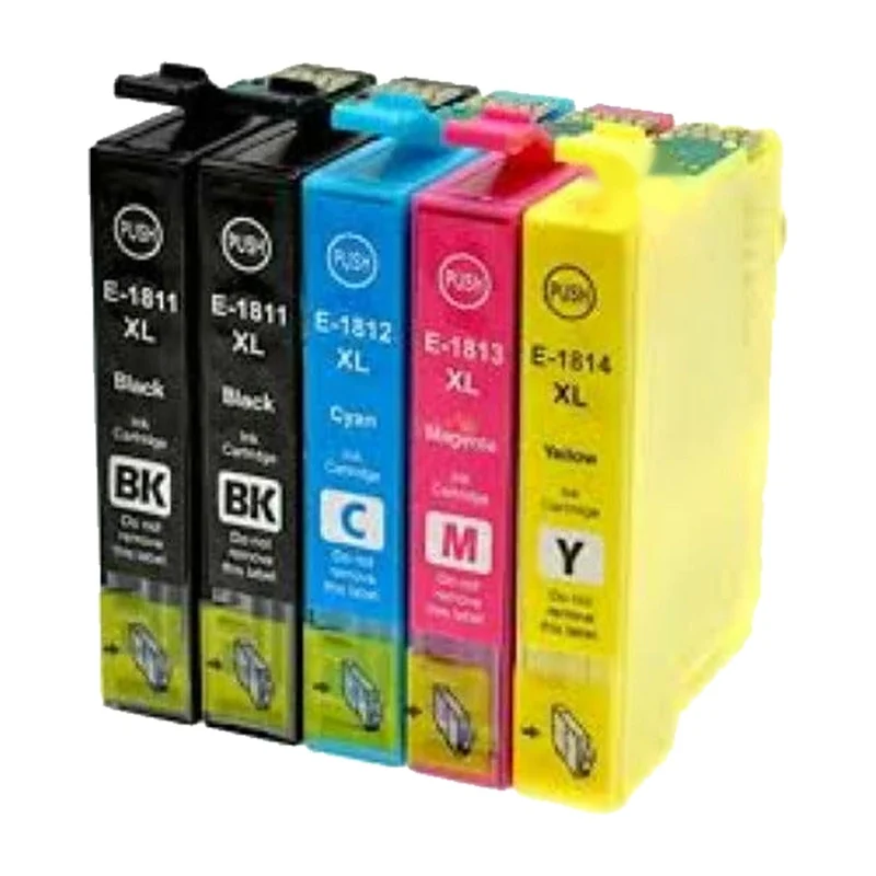 Pack 5 Cartouches Epson 18XL Pâquerette Noir Cyan Magenta Jaune — XP-225, XP-325, XP-425