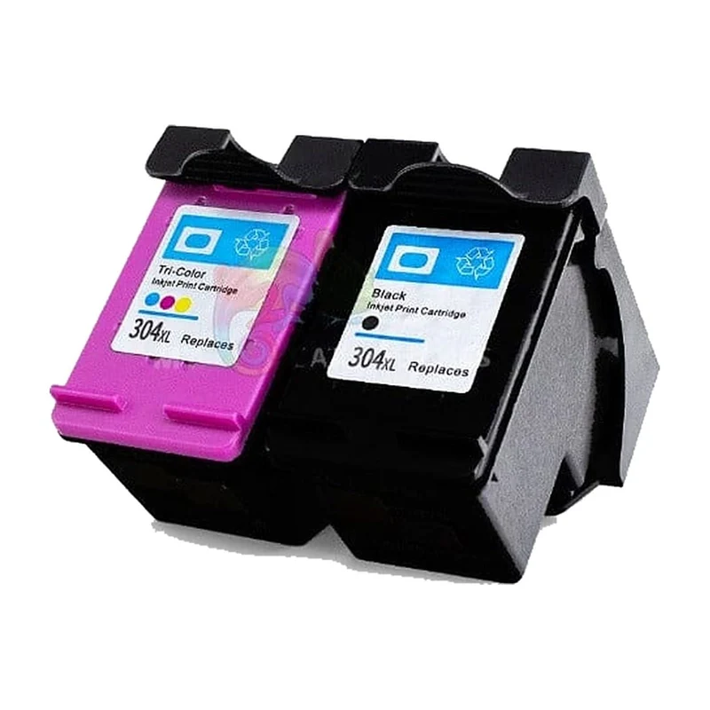 Pack 2 Cartouches HP 304 XL: DeskJet 2630, 3720, Envy 5020