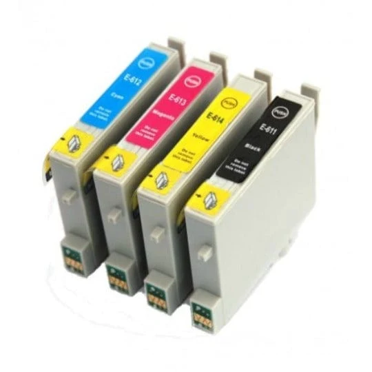 Pack 4 Cartouches Epson T0615 (Ours) Noir Cyan Magenta Jaune — Stylus D68, DX3800