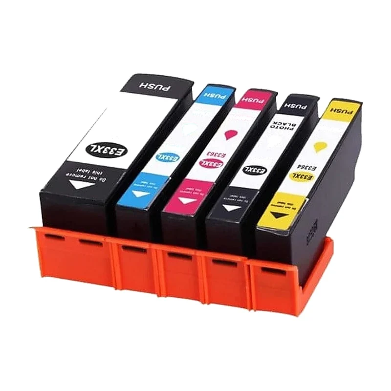 Pack 5 Cartouches Epson 33 XL Orange Noir Cyan Magenta Jaune — Expression Premium XP-530, XP-630