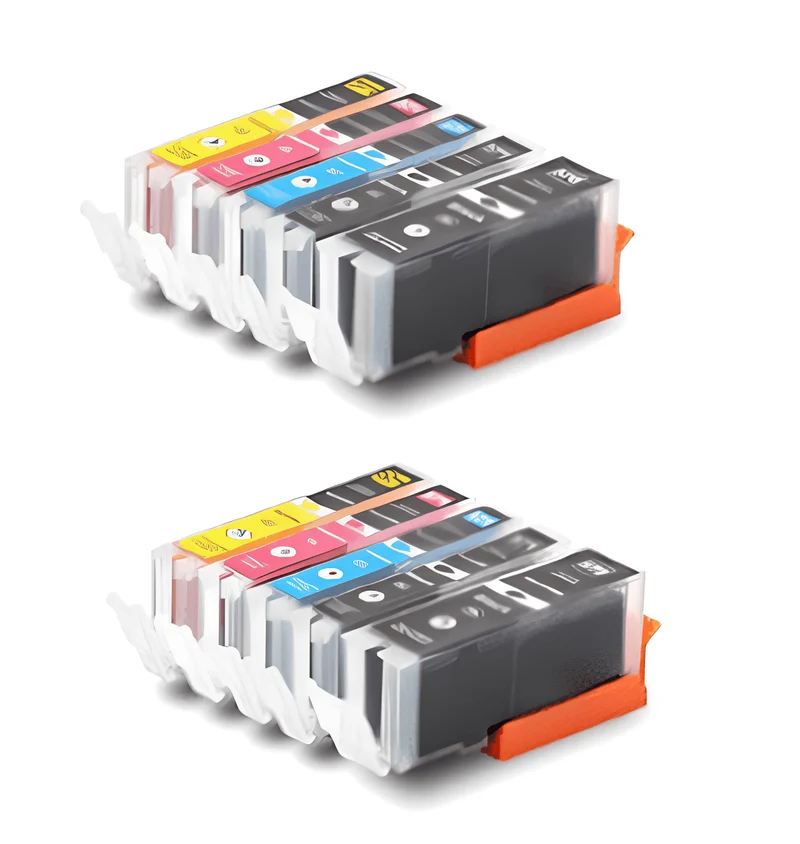 Pack 10 Cartouches Canon PGI-570 XL Noir Cyan Magenta Jaune — Pixma MG5750, TS5050
