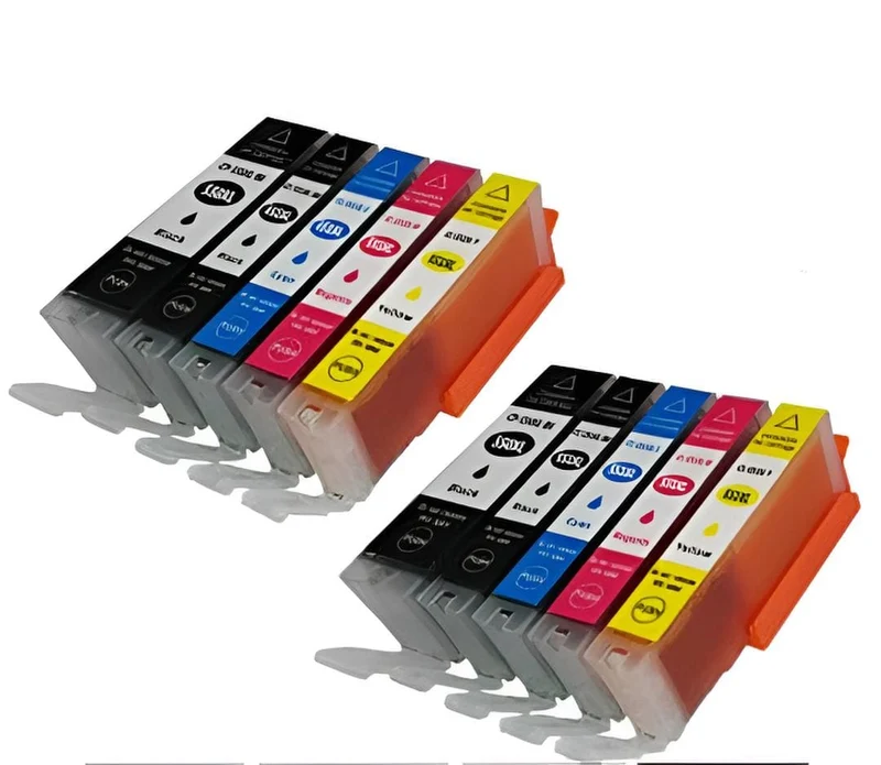Pack 10 Cartouches Canon PGI-550 CLI-551 XL: PIXMA MG5450, MG6350
