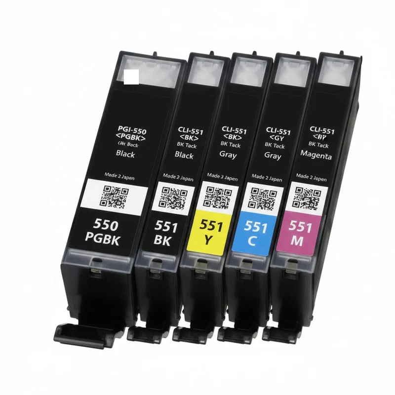 Pack 5 Cartouches Canon PGI-550 XL + CLI-551 XL — Pixma iP7250, MG5450, MX925