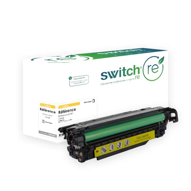HP 507A Toner Jaune remanufacturé équivalent à CE402A · Switch RE