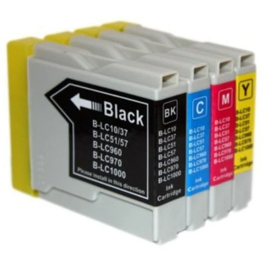 Pack 4 Cartouches Brother LC-970/LC-1000 Noir Cyan Magenta Jaune — DCP-130C, MFC-235C