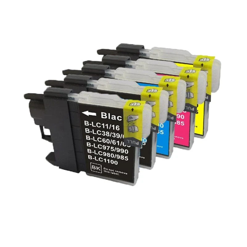 Pack Cartouches Brother LC-980 Noir Cyan Magenta Jaune — DCP-145C, MFC-490CW