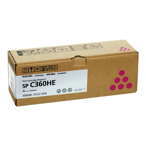 Cartouche de toner d'origine Ricoh SP C360 HE magenta - 408186