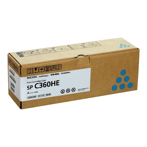 Cartouche de toner d'origine Ricoh SP C360 HE cyan - 408185