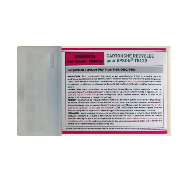 Epson T6123 Cartouche Magenta compatible équivalent à C13T612300