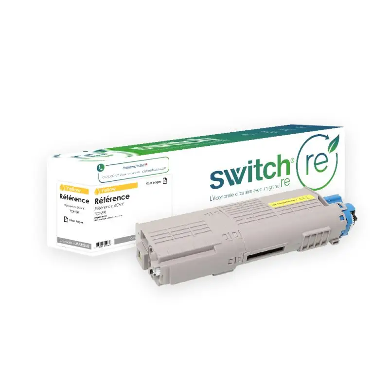 Oki 853 Toner Jaune remanufacturé équivalent à 45862837 · Switch RE