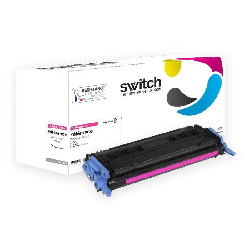 HP 124A Toner Magenta remanufacturé équivalent à Q6003A, 107 · Switch