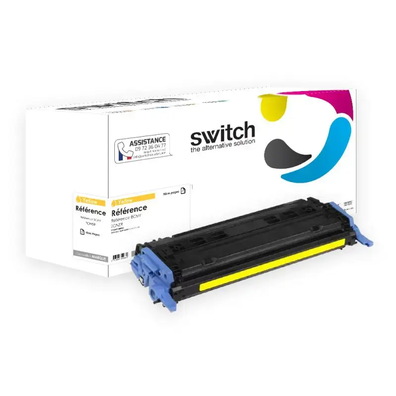 HP 124A Toner Jaune remanufacturé équivalent à Q6002A, 107 · Switch