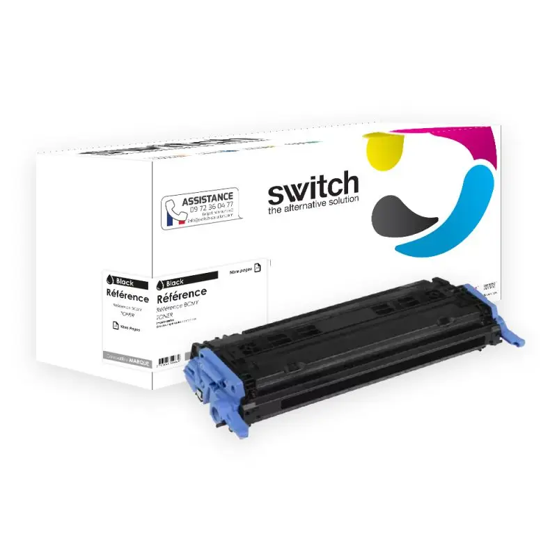 HP 124A Toner Noir remanufacturé équivalent à Q6000A, 107 · Switch