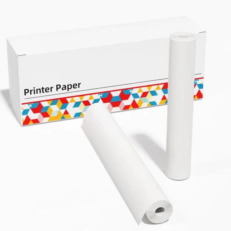 Phomemo - Pack x2 Rouleaux papier Thermique (210mm x 6.5m) - Blanc