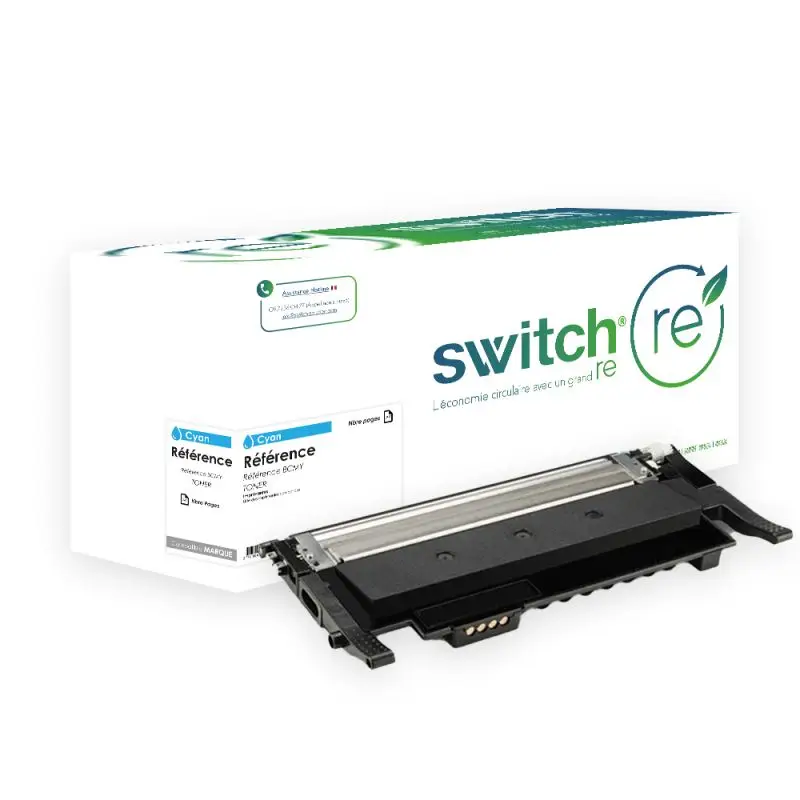 HP 117A Toner Cyan remanufacturé équivalent à W2071A · Switch RE