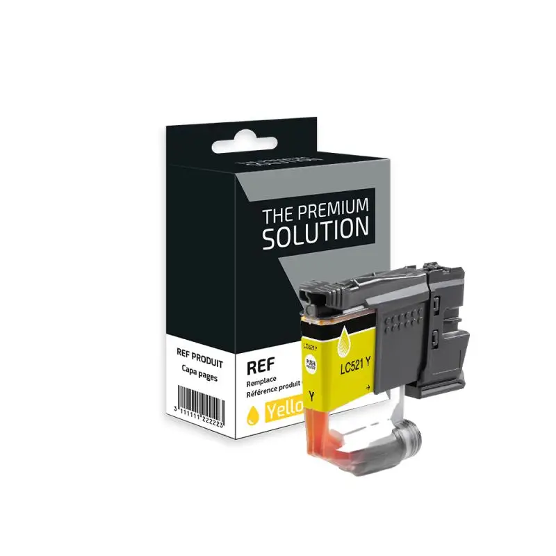 Brother 521 Cartouche Jaune compatible équivalent à LC521Y
