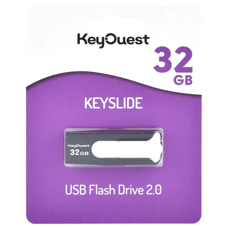 Key Ouest Clé Usb 32Go Keyslide Noir Blanc