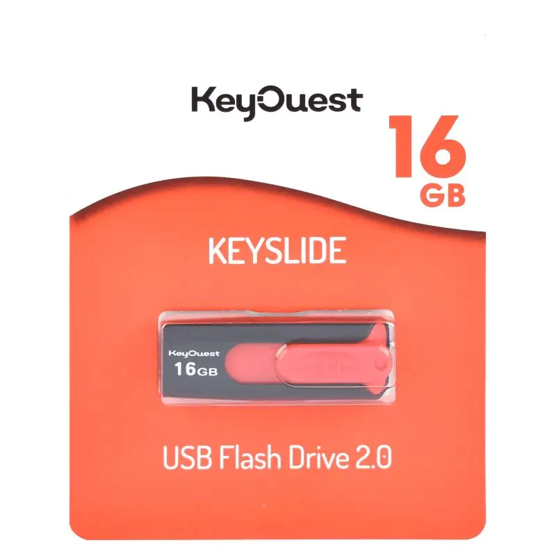 Key Ouest Clé Usb 16Go Keyslide Noir Rouge