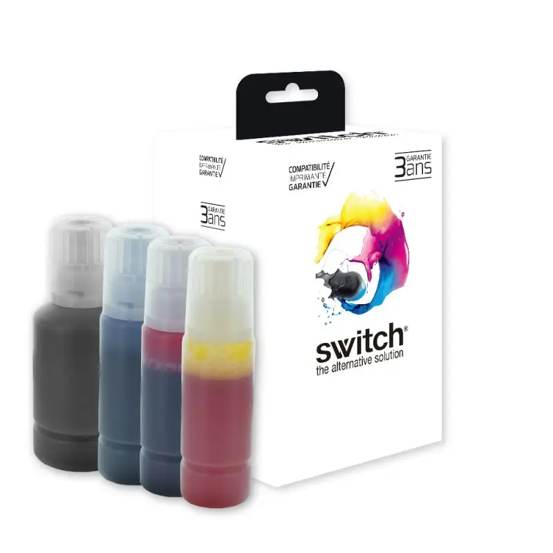 HP H32 Bouteille encre Pack 4 Couleurs compatible · Switch