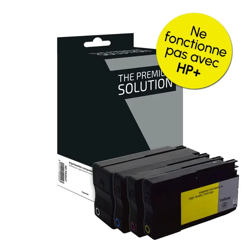 HP 937e Cartouche Pack 4 Couleurs compatible équivalent à 4S6W9NE, 4S6W6NE, 4S6W7NE