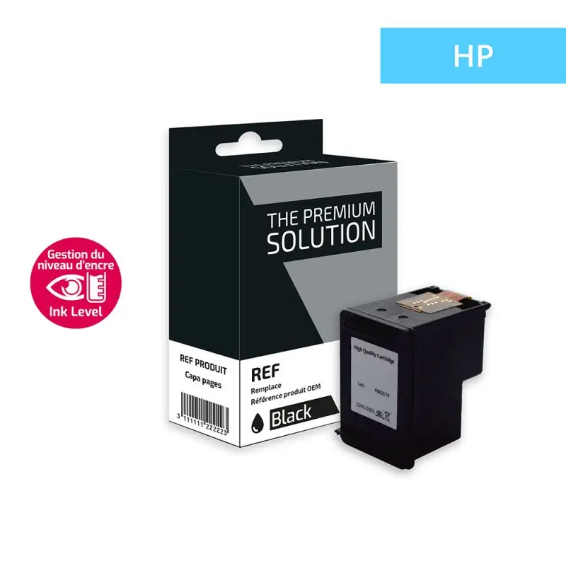 HP 650XL Cartouche Noir remanufacturé équivalent à CZ101AE
