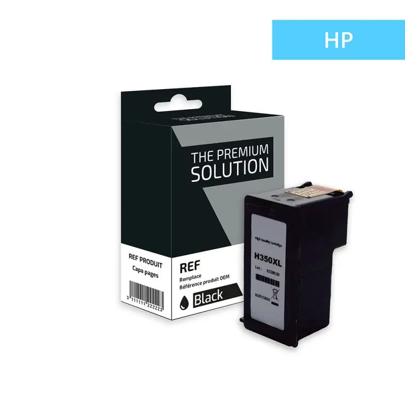 HP 350XL Cartouche Noir remanufacturé équivalent à CB336EE