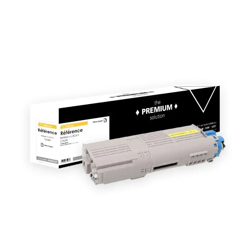 OKI C831 Toner Jaune compatible équivalent à 44844505