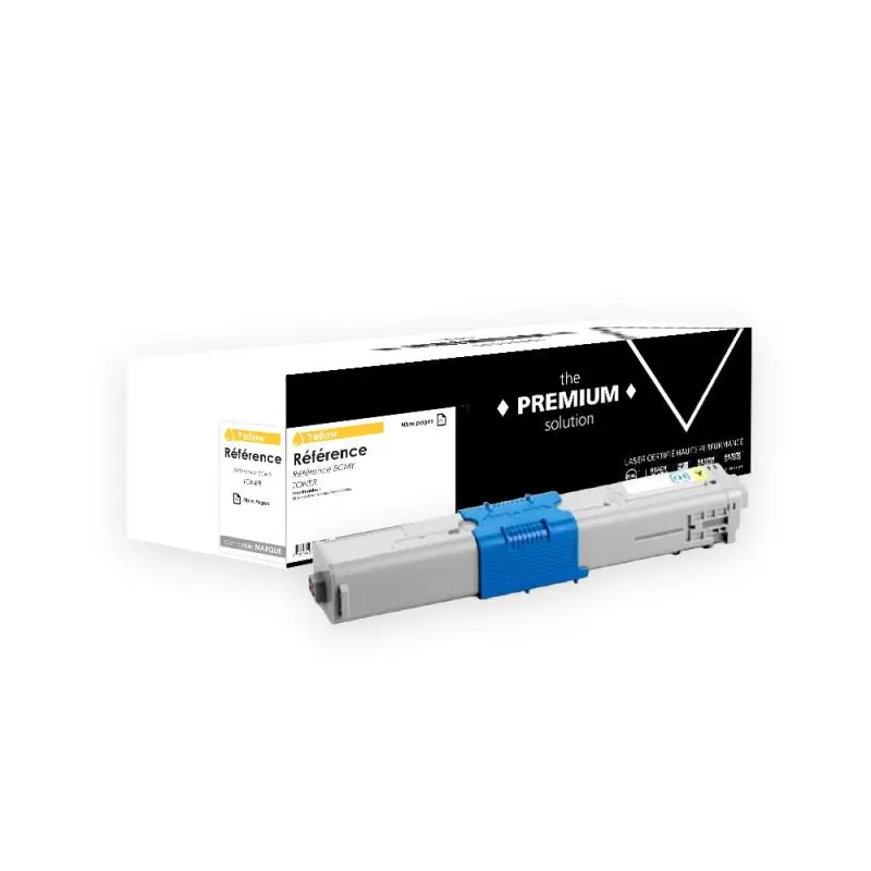 OKI C510 Toner Jaune compatible équivalent à 44469722