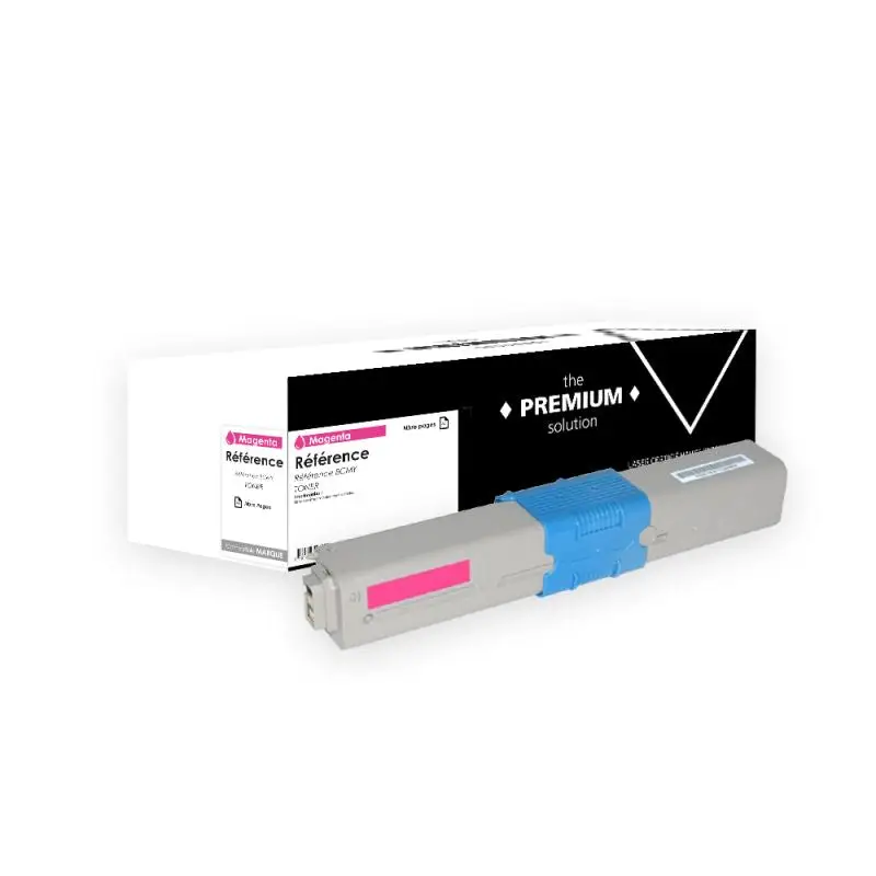 OKI C332 Toner Magenta compatible équivalent à 46508710