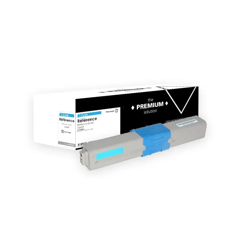 OKI C332 Toner Cyan compatible équivalent à 46508711