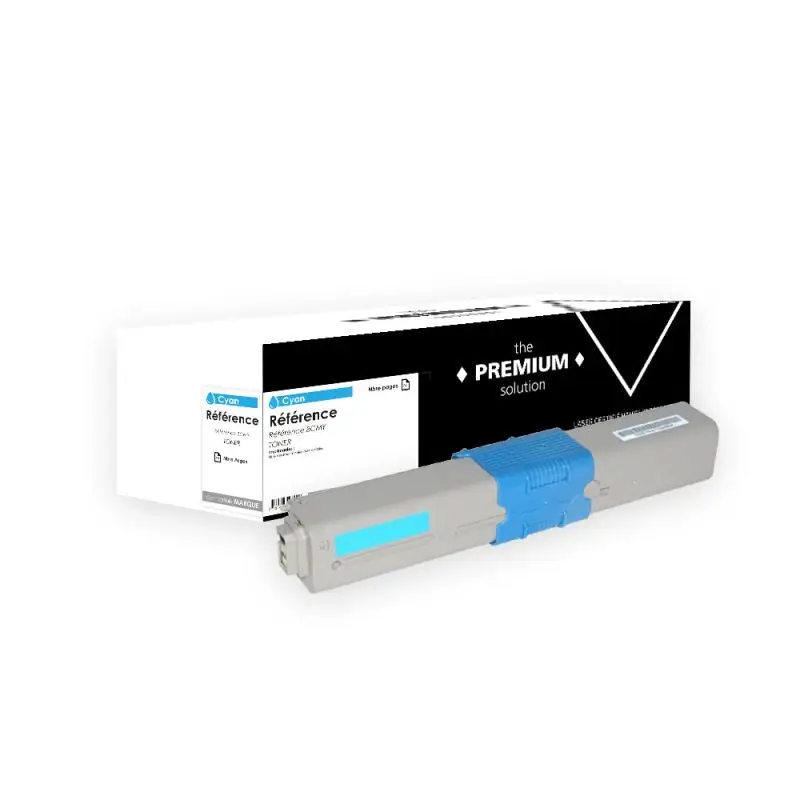 OKI C301 Toner Cyan compatible équivalent à 44973535