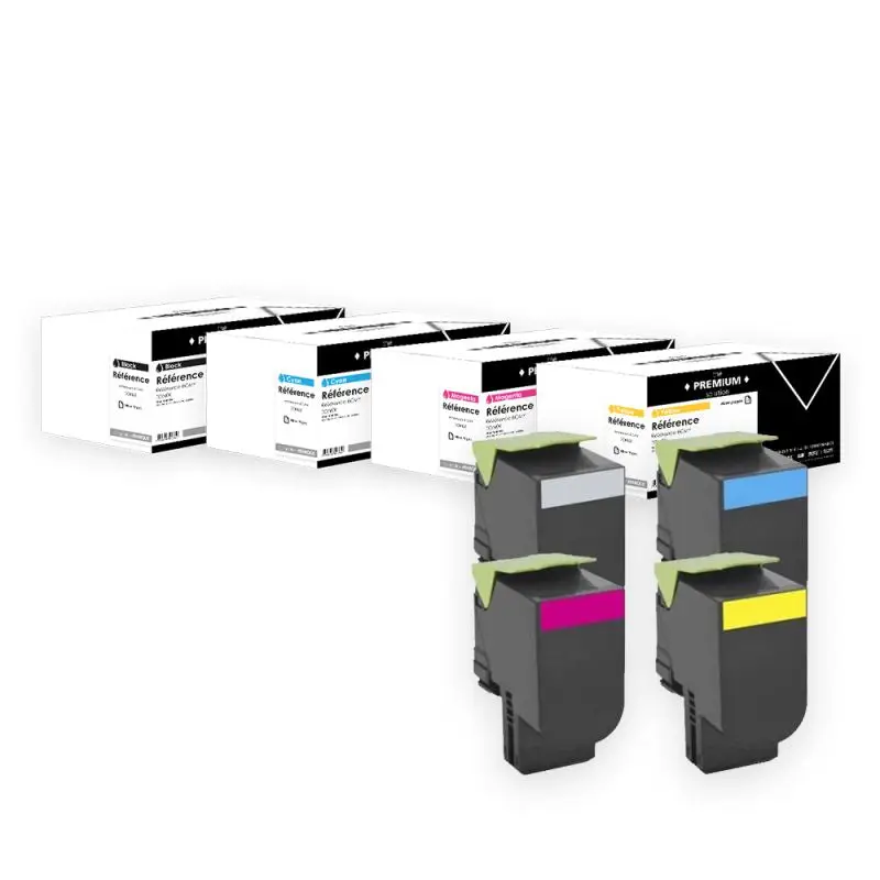 Lexmark CS317 Toner Pack 4 Couleurs compatible équivalent à 71B0010, 71B0020, 71B0030