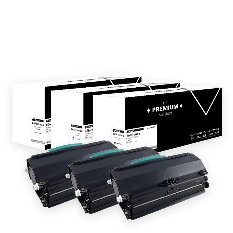 Lexmark E260 Toner Pack 3 Noir compatible équivalent à E260A11E, E260A21E
