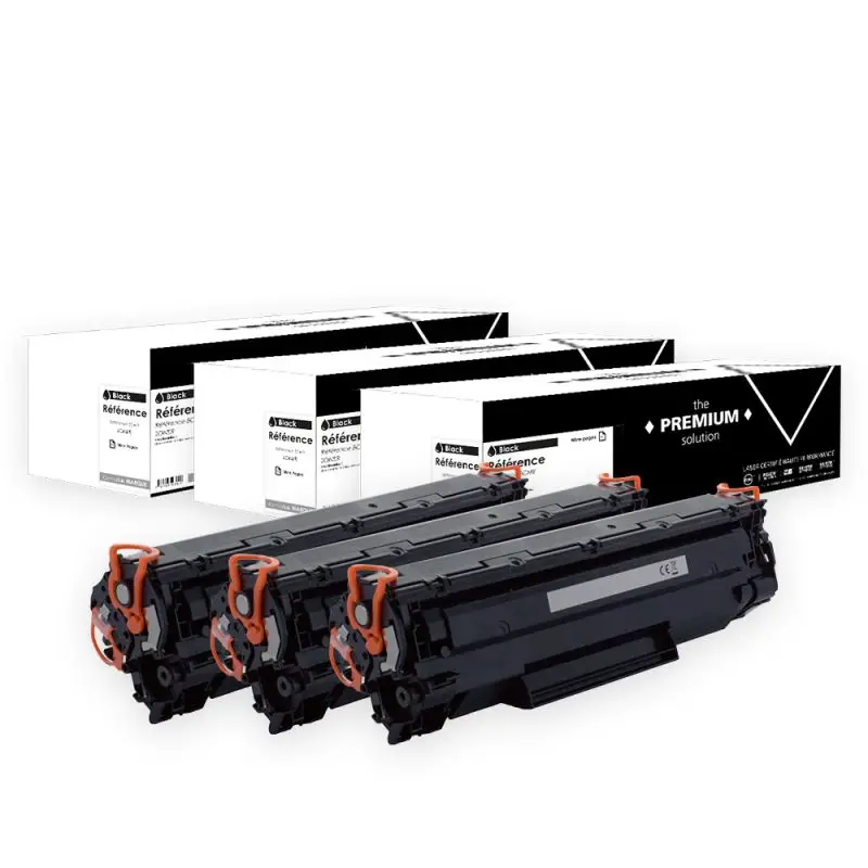 HP 83X Toner Pack 3 Noir compatible équivalent à CF283X, CRG737