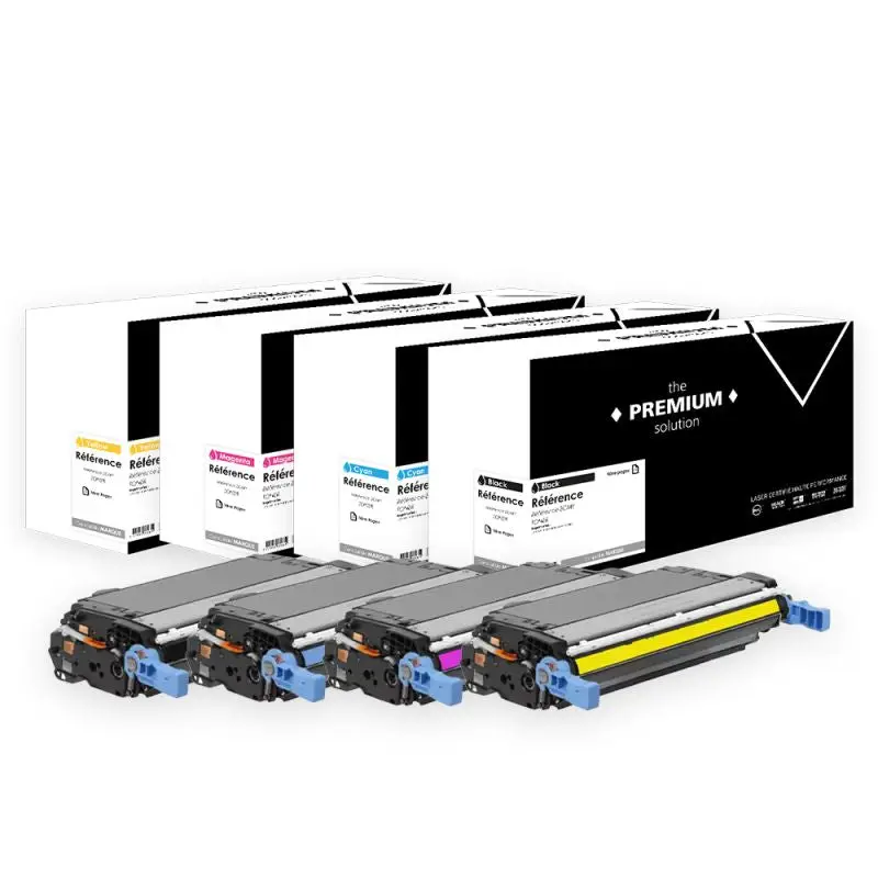 HP 124A Toner Pack 4 Couleurs compatible équivalent à Q6000A, 107