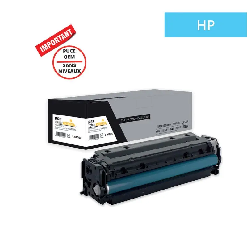 HP 415X Toner Jaune compatible puce OEM équivalent à W2032X