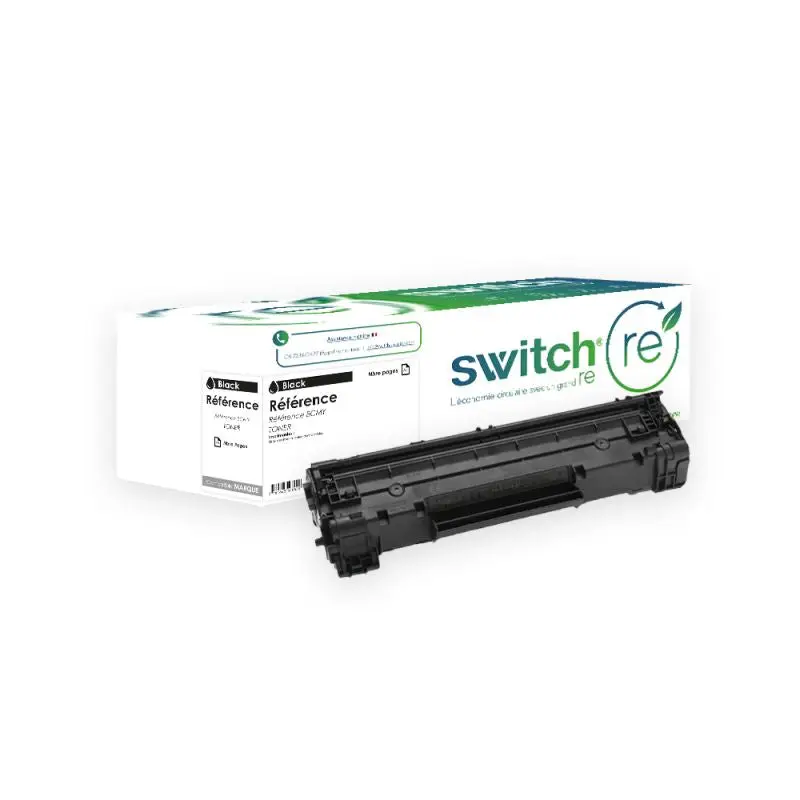 HP 85A Toner Noir remanufacturé équivalent à CE285A · Switch RE