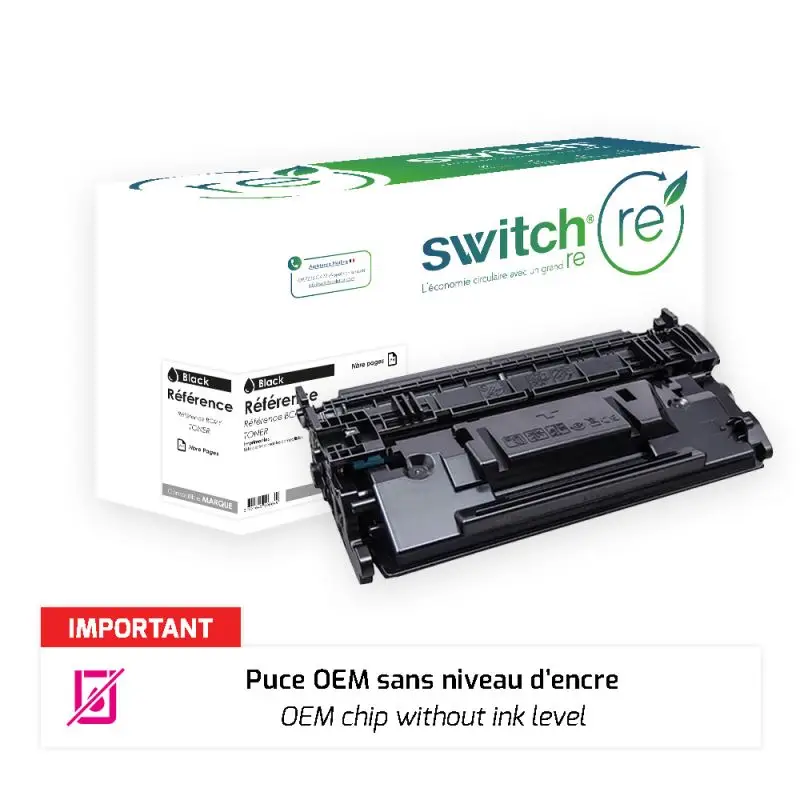 Canon 056H Toner Noir remanufacturé puce OEM équivalent à 3008C002 · Switch RE