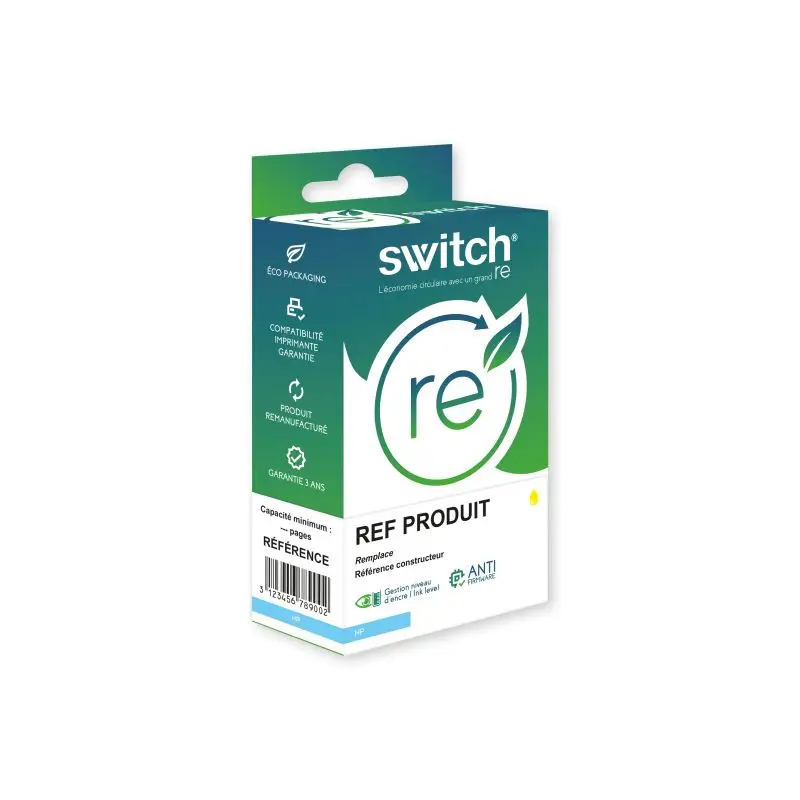 HP 953XL Cartouche Jaune remanufacturé équivalent à F6U18AE · Switch