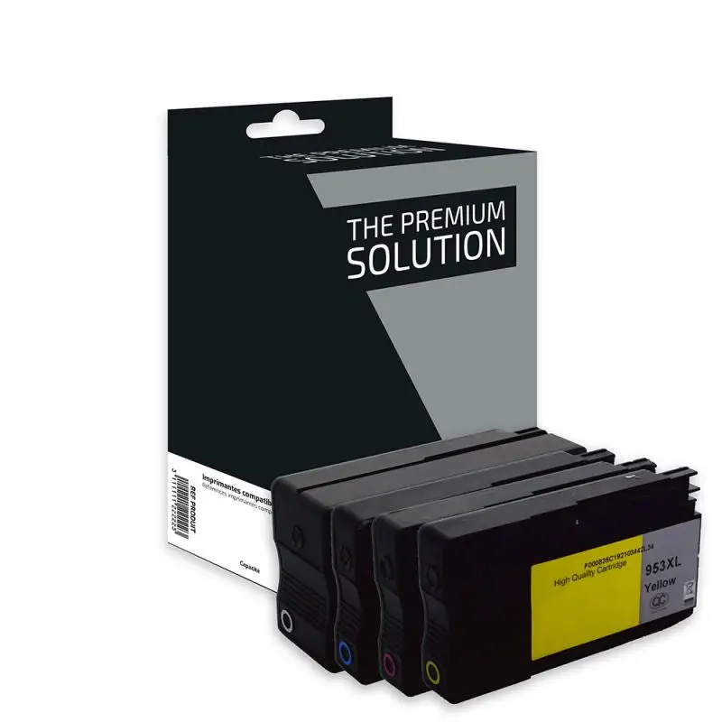 HP 953XL Cartouche Pack 4 Couleurs remanufacturé équivalent à L0S70AE, F6U16AE, F6U17AE