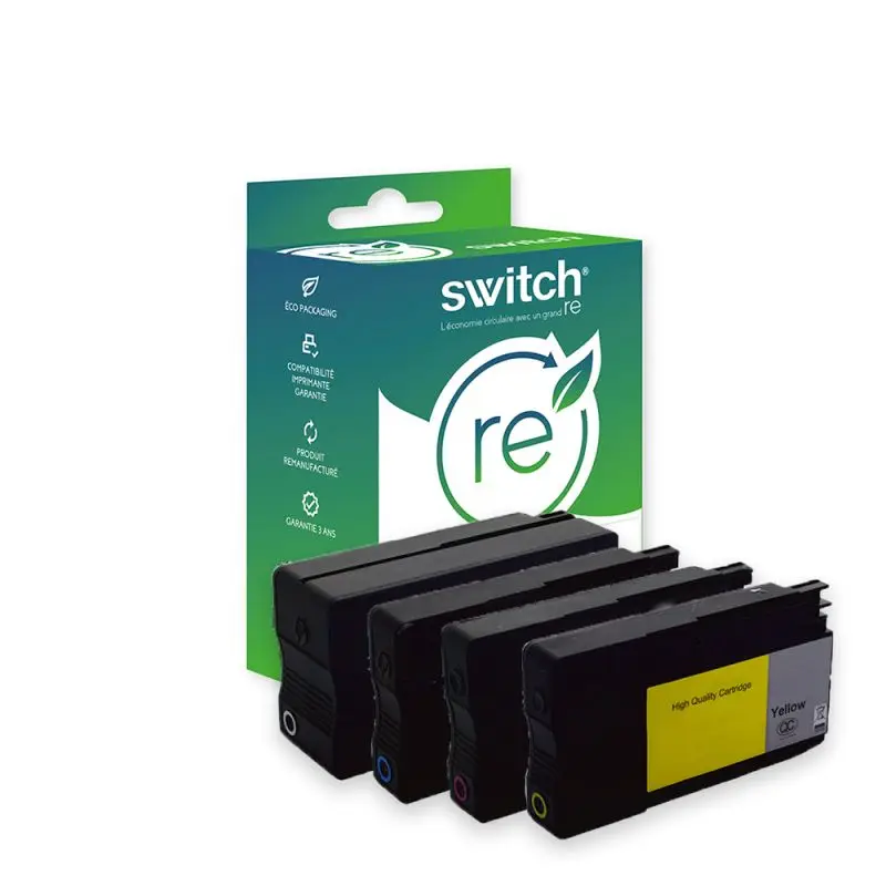 HP 950XL/951XL Cartouche Pack 4 Couleurs compatible équivalent à CN045AE, CN046AE, CN047AE · Switch RE