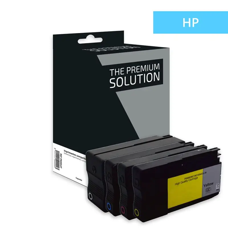 HP 950XL/951XL Cartouche Pack 4 Couleurs compatible équivalent à CN045AE, CN046AE, CN047AE