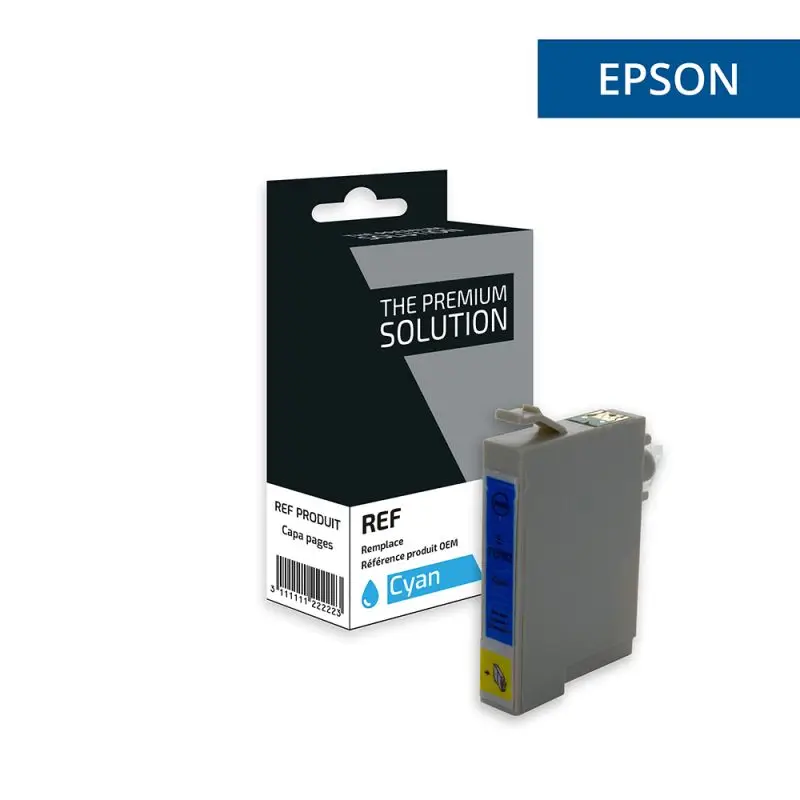 Epson T0712 Guepard Cartouche Cyan compatible équivalent à C13T07124011