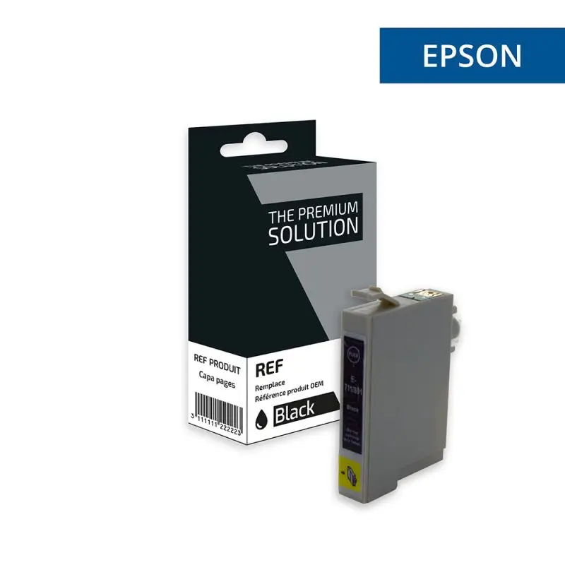 Epson T0711 Guepard Cartouche Noir compatible équivalent à C13T07114011