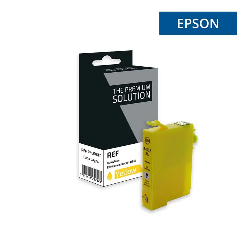 Epson 502XL Jumelles Cartouche Jaune compatible équivalent à C13T02W44010