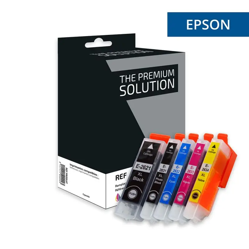 Epson 26XL Ours Polaire Cartouche Pack 5 Couleurs compatible équivalent à C13T26364012